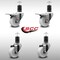 Service Caster 3'' SS Nylon Swivel 1-5/8'' Expanding Stem Caster Set 2 Total Lock Brakes, 4PK SCC-SSEXTTL20S314-NYS-2-S-2-158 - alternate 2